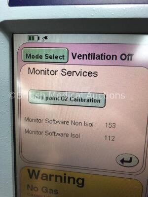 SLE5000 Infant Ventilator TTV Plus Ventilator Software Version 5.0 Electronic Unit Model A - Pneumatic Unit Model G (Powers Up) *S/N 51044 (2003) - 5