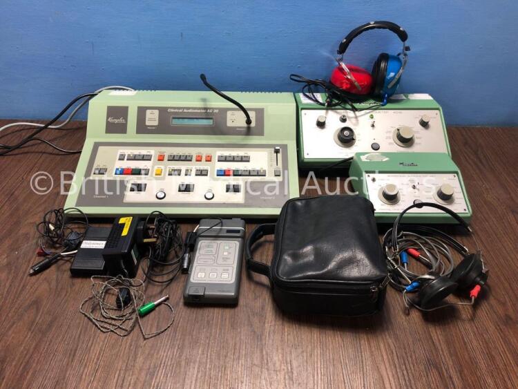 1 x Kamplex Diagnostic AD12 Audiometer with Accessories, 1 x Kamplex AS7 Screening Audiometer with Accessories, 1 x Kamplex AC30 Clinical Audiometer a