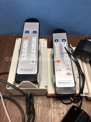 4 x Maquet Electric Operating Table Controllers with Charging Stations *S/N 03021 / 03361 / 00018 / 20240* - 2