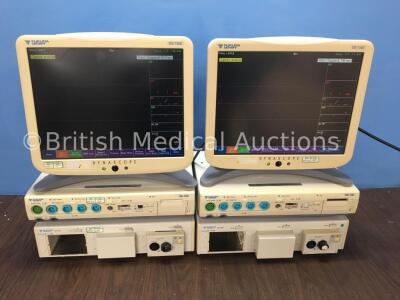 2 x Fukuda Denshi DS-7300 Patient Monitors with 2 x Fukuda Denshi HS-700 Units with ECG/Resp, BP/Temp/Co, SPO2 and CO2 Options and 2 x Fukuda Denshi I