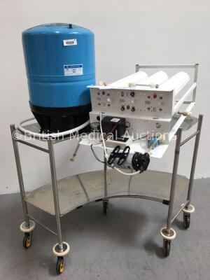 Water Depot Treatment System with Storage Tank on Stainless Steel Trolley