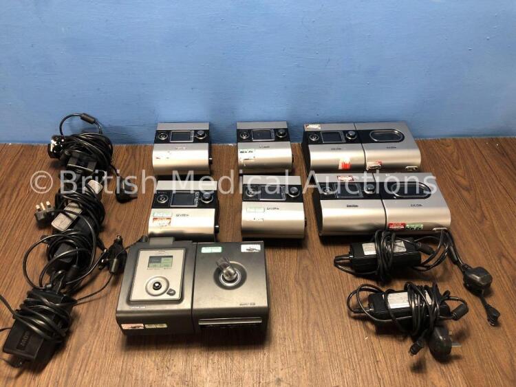 Job Lot Including 1 x Philips Respironics BiPAP Auto with 1 x System One Humidifier Unit and 1 x AC Power Supply (Powers Up with Missing Dial-See Phot