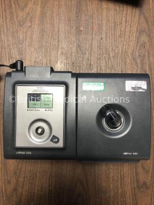 Job Lot Including 1 x Philips Respironics BiPAP Auto with 1 x System One Humidifier Unit and 1 x AC Power Supply (Powers Up with Missing Dial-See Phot - 2