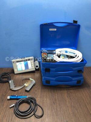 Mixed Lot Including 1 x Karl Storz 8402 ZX Laryngoscope Monitor with 2 x Karl Storz C-Mac Laryngoscope Handles (Powers Up) 1 x ConMed Linvatec Ref D99