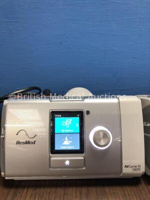 3 x ResMed Aircurve 10 VAUTO CPAP Units with 2 x AC Power Supplies (All Power Up) *27618 / 22371 / 21474* - 2