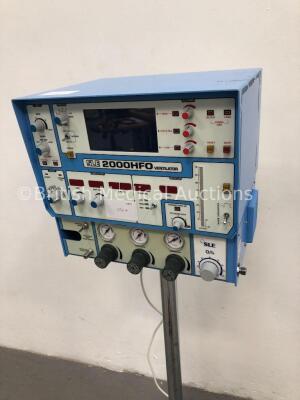 SLE 2000HFO Ventilator Running Hours 22113 on Stand with Hose (No Power) *S/N 5H0517* - 3