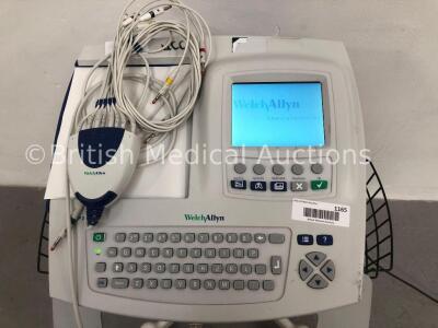 Welch Allyn CP200 ECG Machine in Stand with 10 Lead ECG Leads (Powers Up) - 2