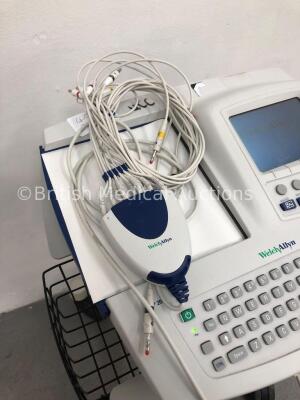 Welch Allyn CP200 ECG Machine in Stand with 10 Lead ECG Leads (Powers Up) - 3