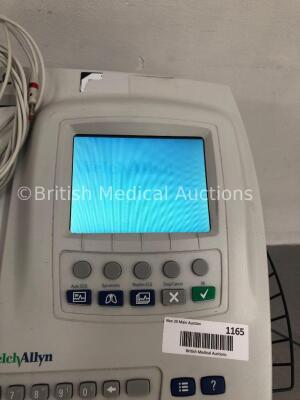 Welch Allyn CP200 ECG Machine in Stand with 10 Lead ECG Leads (Powers Up) - 4