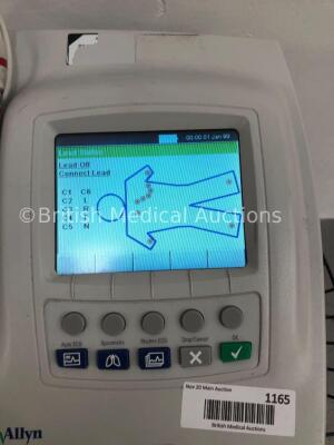 Welch Allyn CP200 ECG Machine in Stand with 10 Lead ECG Leads (Powers Up) - 5