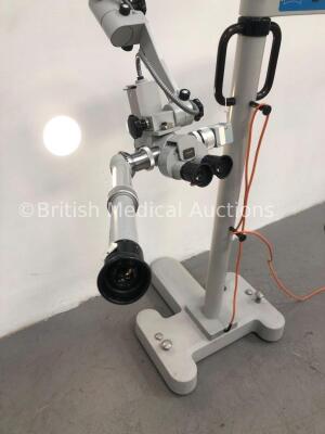 Carl Zeiss OPMI 111 Surgical Microscope with Training Arm, 3 x 12,5x Eyepieces and Zeiss f250 T* Lens on S21 Stand (Powers Up with Good Bulb - Damage - 3