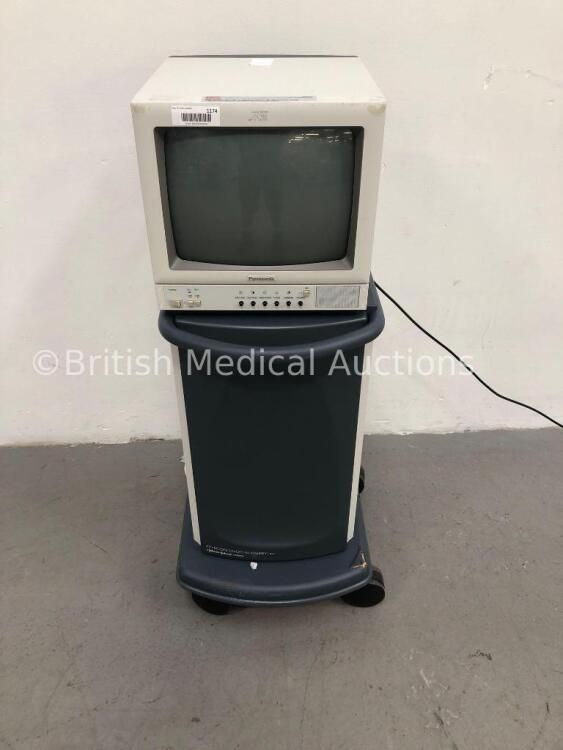 Panasonic MT-1470 Colour Monitor on Trolley (Powers Up) *S/N FE4410036*