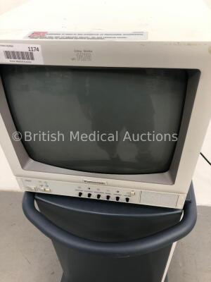 Panasonic MT-1470 Colour Monitor on Trolley (Powers Up) *S/N FE4410036* - 2