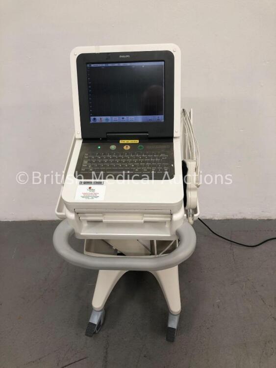 Philips PageWriter TC50 ECG Machine with 10 Lead ECG Leads (Powers Up) *S/N USN1305880* **A/N 078856**