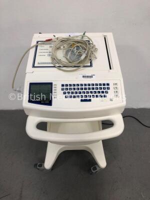 Mortara Instruments ELI 250 ECG Machine on Stand with 10 Lead ECG Leads (Powers Up) *S/N 109040013315* **A/N 082676**