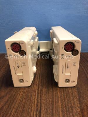 2 x Philips M3015A CO2 Microstream Module Including CO2, Press and Temp Options * Mfd 2013/2015 * **SN DE3551806 / DE13876728**