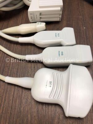 Job Lot of Acuson Probes / Transducers Including 1 x Acuson 5C2 Transducer / Probe, 1 x Acuson 4V2 Transducer / Probe, 1 x Acuson 6L3 Transducer / Pro - 2