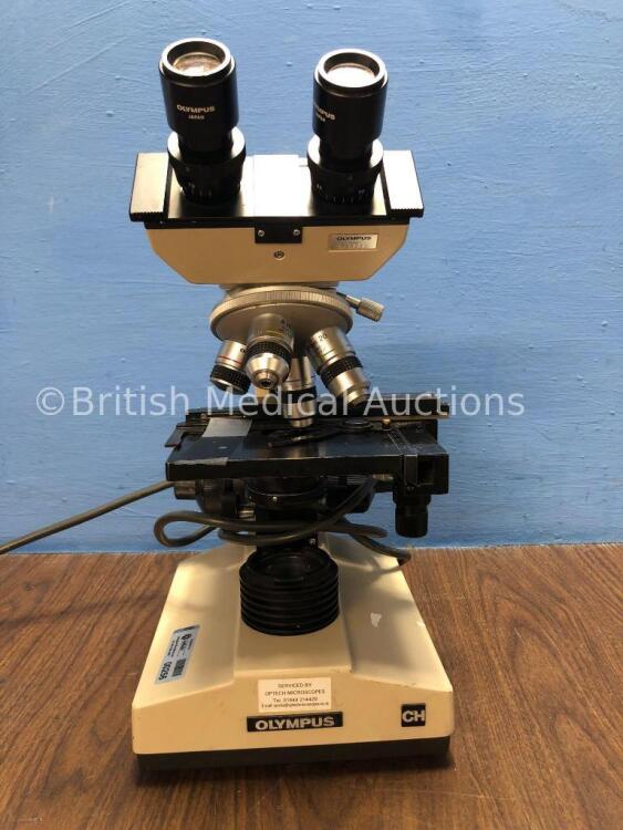 Olympus CH Microscope Including 1 x Olympus 0.10 A4 Optic, 1 x Olympus 0.65 A40 Optic, 1 x Olympus 0.25 A10 Optic and 1 x Olympus 0.40 Optic (No Power