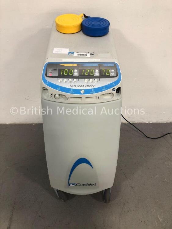 ConMed System 2500 Electrosurgical / Diathermy Unit with Footswitch (Powers Up)