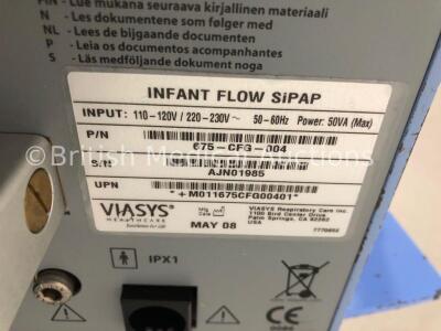 Viasys Infant Flow SiPAP Part No 675-CFG-004 on Stand with Hose *Mfd 05/2008* **S/N AJN01985** - 4