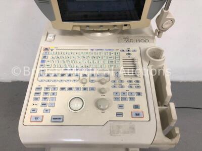 Aloka SSD-1400 Ultrasound Scanner * Mfd 2003 * * SN M04376 * (Powers Up with System Error-See Pictures) - 2