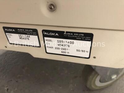 Aloka SSD-1400 Ultrasound Scanner * Mfd 2003 * * SN M04376 * (Powers Up with System Error-See Pictures) - 6