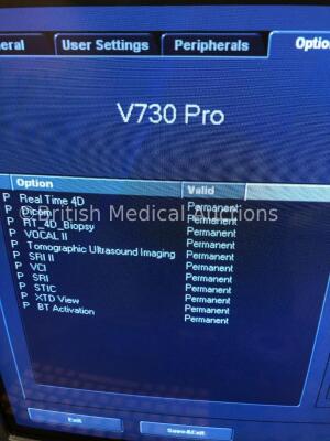 GE Voluson 730 Pro Ultrasound Scanner *S/N ***752* **Mfd 03/2008** Software Version 5.4.6.2002 with 2 x Transducers / Probes (RSP6-16 *Mfd 08/2007* an - 8
