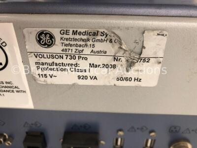 GE Voluson 730 Pro Ultrasound Scanner *S/N ***752* **Mfd 03/2008** Software Version 5.4.6.2002 with 2 x Transducers / Probes (RSP6-16 *Mfd 08/2007* an - 9