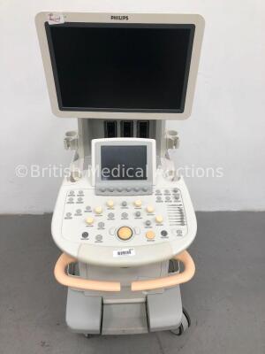 Philips iU22 Flat Screen Ultrasound Scanner on F.3 Cart *S/N 039W6Z* **Mfd 02/2010* (HDD REMOVED)
