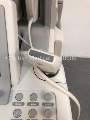 Philips iU22 Flat Screen Ultrasound Scanner on F.2 Cart *S/N 034KVG* **Mfd 03/2009** Software Version 5.0.2.110 with 2 x Transducers / Probes (L12-5 a - 4