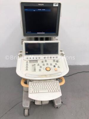 Philips iE33 Flat Screen Ultrasound Scanner *S/N 02L5NC* **Mfd 11/2005** Software Version 5.0.3.125 with Sony UP-D895MD Digital Graphic Printer and Mi