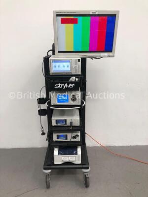 Stryker Stack System Including Stryker Vision Elect HDTV Surgical Viewing Monitor,Stryker SDC Ultra HD Information Management System * Missing Plastic