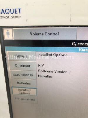 Maquet Servo i Ventilator Model 6487800 Software Version 5.0 System Software Version V.5.00.00 Total Operating Hours 79435 with Hoses (Powers Up) * SN - 3