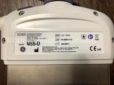 GE M5S-D Ultrasound Transducer / Probe *Mfd 03-2011* - 2