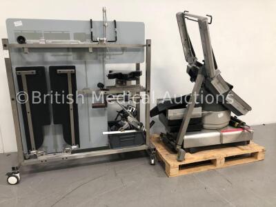 Eschmann RX-500 Electric Operating Table (SPARES AND REPAIRS) with Eschmann Operating Accessories Trolley with Accessories