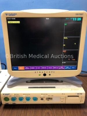 Job Lot Including 2 x Fukuda Denshi DS-7300 Touch Screen Patient Monitors *Mfd 2010 / 2008* with 2 x Fukuda Denshi DSC-7300 Units and 2 x HS-700 Modul - 2