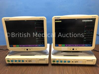 Job Lot Including 2 x Fukuda Denshi DS-7300 Touch Screen Patient Monitors *Mfd 2007 / 2006* with 2 x Fukuda Denshi DSC-7300 Units and 2 x HS-700 Modul