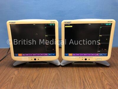 2 x Fukuda Denshi DS-7300 Touch Screen Patient Monitors *Mfd 2008 / 2006* (Both Power Up)