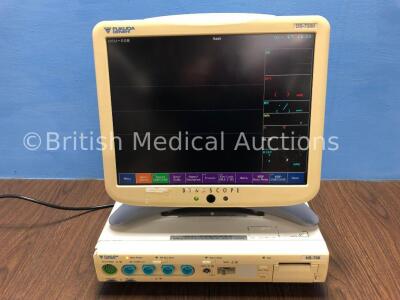 Fukuda Denshi DS-7300 Touch Screen Patient Monitor *Mfd 2006* with 1 x HS-700 Module Unit (Both Power Up with Casing Damage - See Photo)