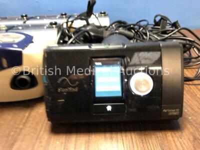 Job Lot Including 1 x ResMed Airsense 10 Autoset CPAP (Powers Up with Stock Power Supply - Not Included) and 8 x ResMed S9 Autoset CPAP with 1 x H5i H - 2