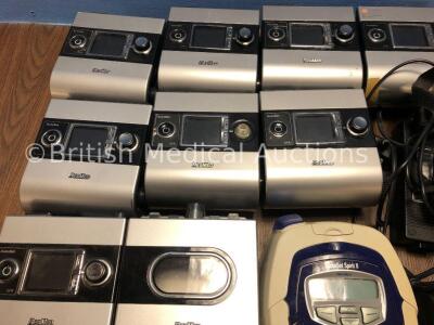 Job Lot Including 1 x ResMed Airsense 10 Autoset CPAP (Powers Up with Stock Power Supply - Not Included) and 8 x ResMed S9 Autoset CPAP with 1 x H5i H - 3