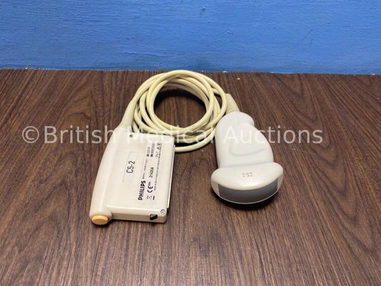 Philips C5-2 Ultrasound Transducer/Probe (Some Wear/Damage - See Photo)