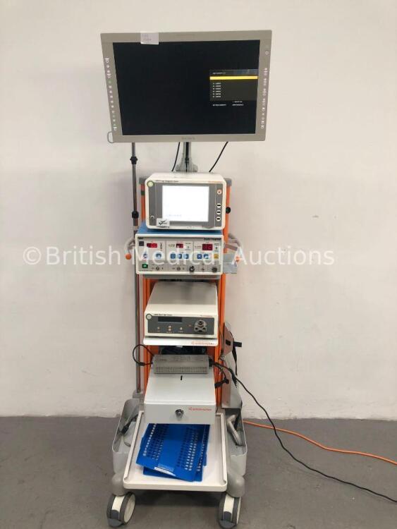 Smith & Nephew Stack System Including Sony LCD Monitor, Smith & Nephew 660HD Image Management System,Smith & Nephew 400 Insufflator and Smith & Nephew