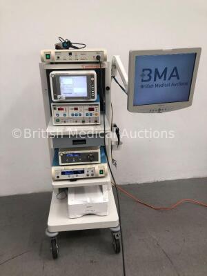 Smith & Nephew Stack System Including Sony LCD Monitor,Smith & Nephew 460P 3-CCD Camera Control Unit, 2 x Smith & Nephew 460H Camera Heads, Smith & Ne