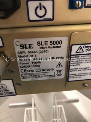 SLE5000 Infant Ventilator TTV Plus (Model M-1) Software Version 5.0 on Stand (Powers Up) *W* * Mfd 2010 * - 4