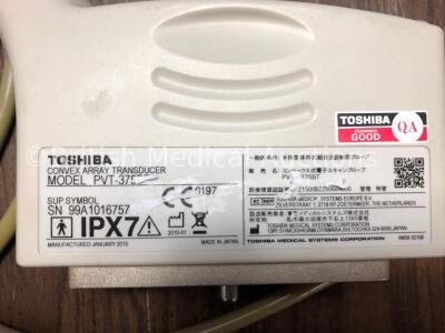 Toshiba Model PVT-375BT Convex Array Transducer *Mfd 01/2010* *S/N 99A1016757* - 3