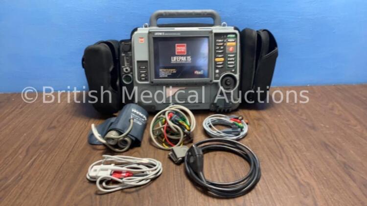 Medtronic Physio-Control Lifepak 15 12-Lead Monitor / Defibrillator *Mfd - 2010* Ref - 99577-000025 P/N - V15-2-000030 Software Version - 3207410-008