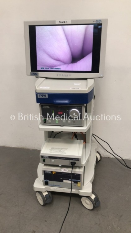 Karl Storz Stack System Including 1 x Karl Storz Radiance HD Monitor, 1 x Karl Storz 20221039 PAL P PDD Camera, 1 x Keyboard, 1 x Karl Storz 201336 20