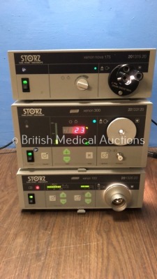 Job Lot Including 1 x Karl Storz 201331 20 SCB xenon 300 Light Source Unit 1 x Karl Storz 201326 20 SCB xenon 100 Light Source and 1 x Karl Storz 2013