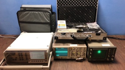 Mixed Lot Including 1 x Bender Unimet 1000 ST Analyser with Accessories in Carry Case, 1 x Hameg HM 1505 Analog Oscilloscope, 1 x Leader 5851V PAL Vec